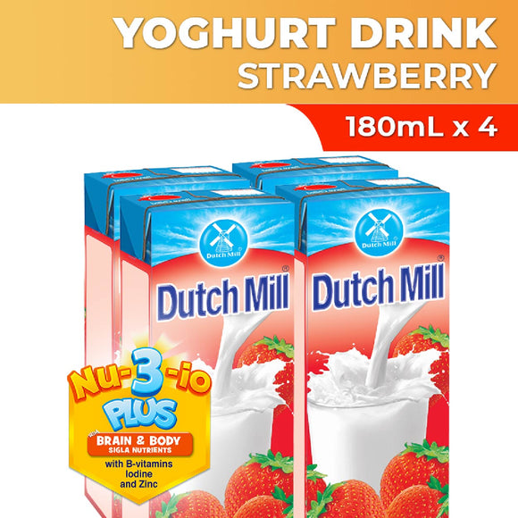 Dutch Mill Yoghurt Drink Strawberry 4x180ml