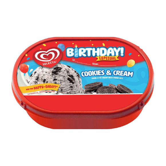 Selecta Birthday Espesyal Cookies & Cream Ice Cream 750ml