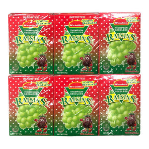 Wrinkles Thompson Seedless Raisins Box 6x30g