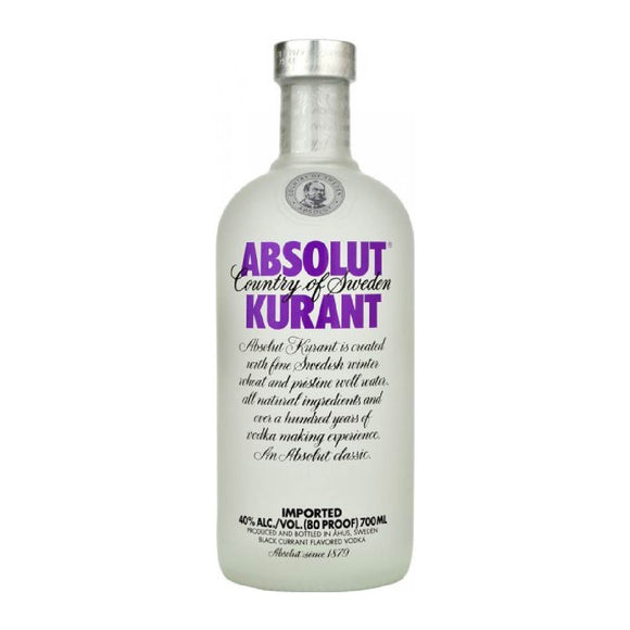 Absolut Kurant Black Currant Flavored Vodka 700ml