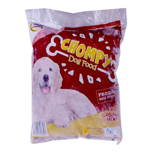 Chompy Frozen Dog Food Ground Meat 1kg