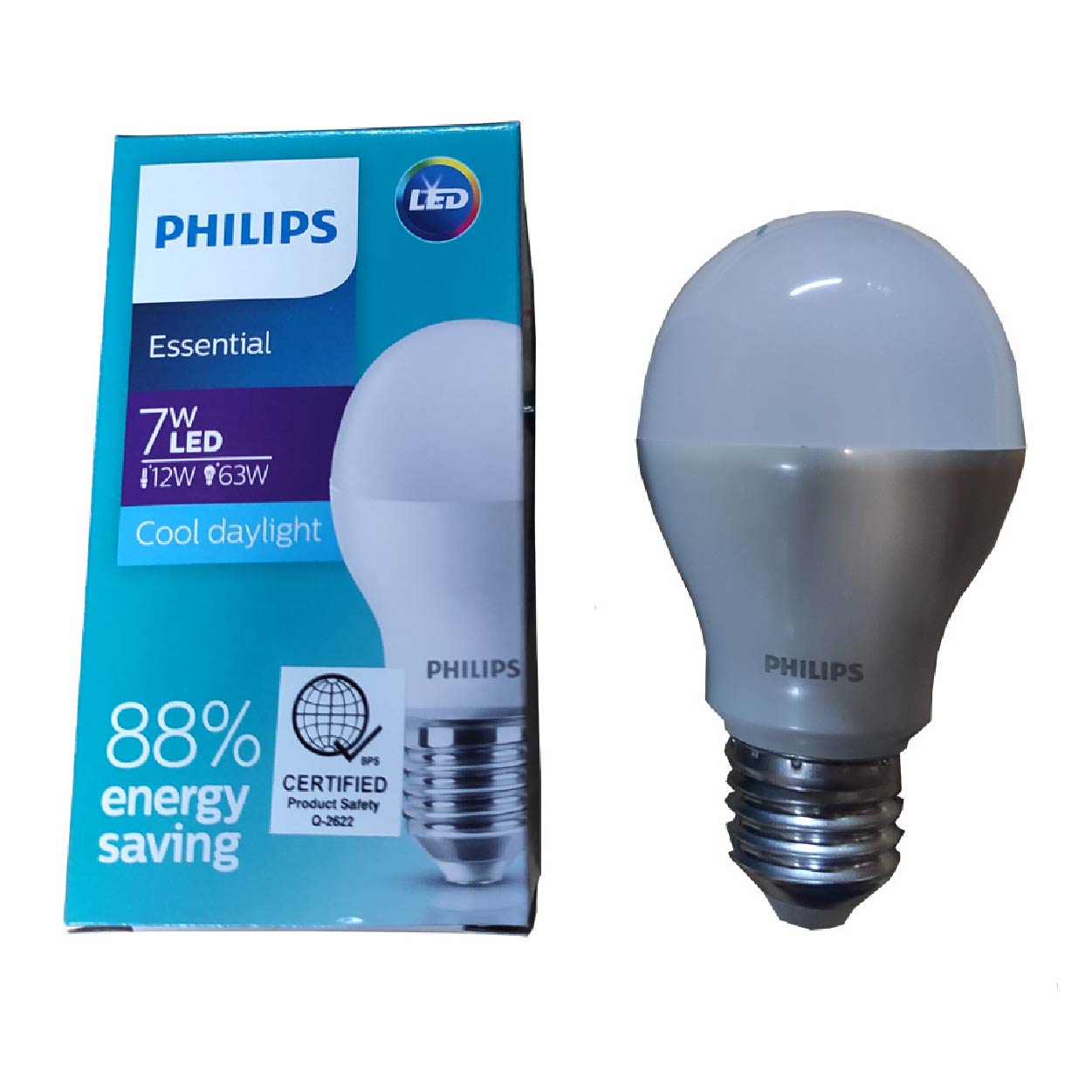 Philips LED Bulb Essential Cool Daylight 7w E27 230V A60