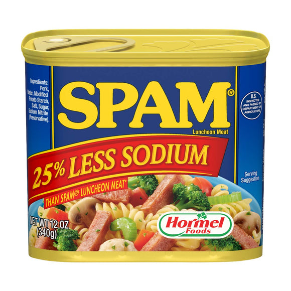 Spam Luncheon Meat 25% Less Sodium 12oz