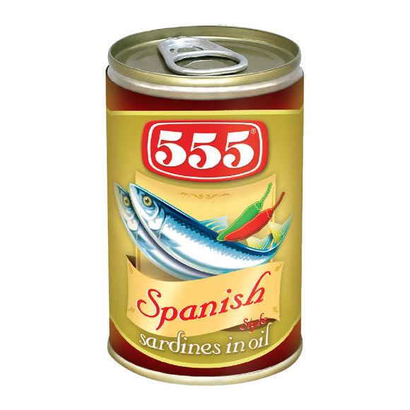 555 Spanish Sardines Style in Oil Easy Open 155g