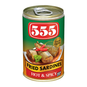 555 Fried Sardines Hot and Spicy Easy Open 155g