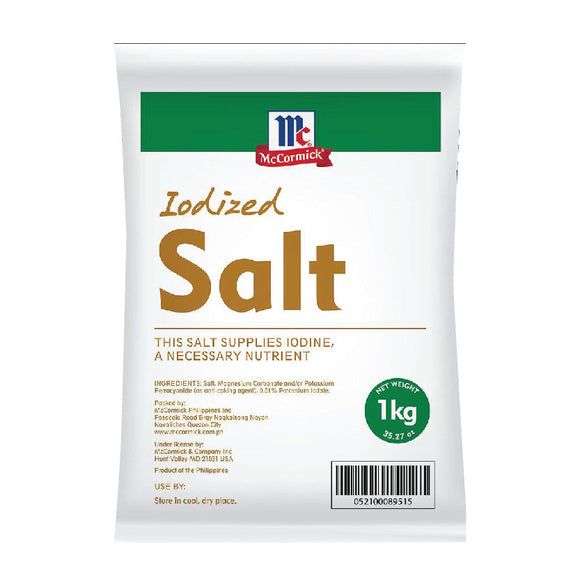 McCormick Iodized Salt Bag 1kg