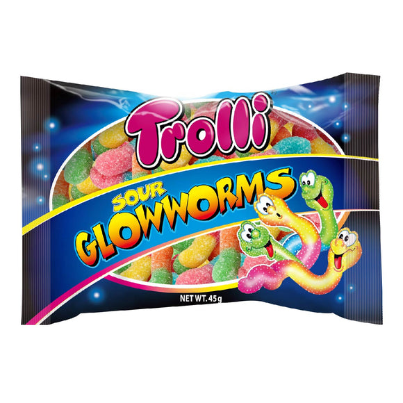 Trolli Sour Glow Worms Gummy Candy 45g