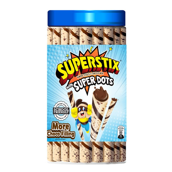 Super Stix Wafer Sticks in Choco Flavor with Super Dots 330g