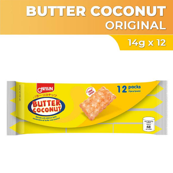 Nissin Butter Coconut Biscuits 12x14g