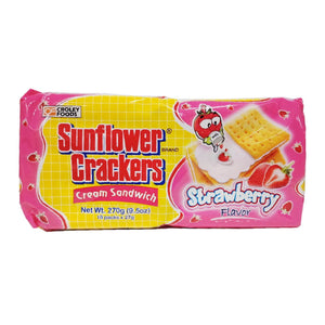 Sunflower Crackers Cream Sandwich Strawberry 10x27g