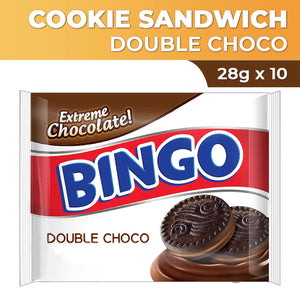Bingo Double Choco Cookie Sandwich 10x28g