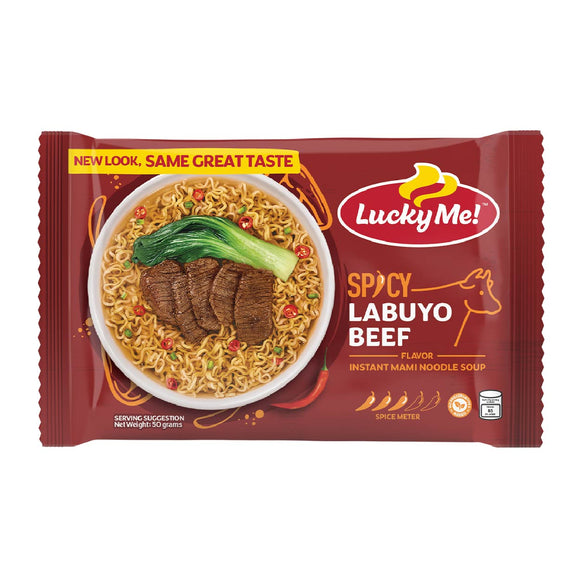 Lucky Me Instant Mami Noodle Soup Spicy Labuyo Beef 50g