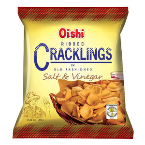 Oishi Ribbed Cracklings Salt & Vinegar 24g