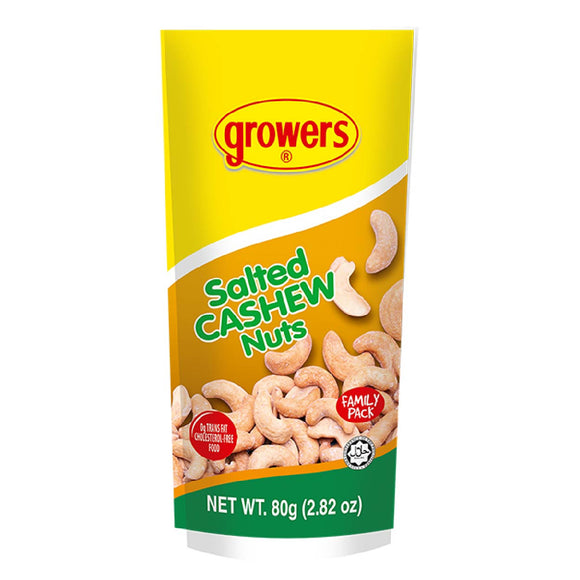 Growers Salted Cashew Nuts 80g