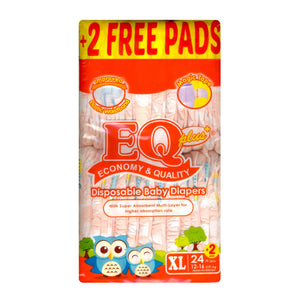 EQ Plus Disposable Diapers XL 24s