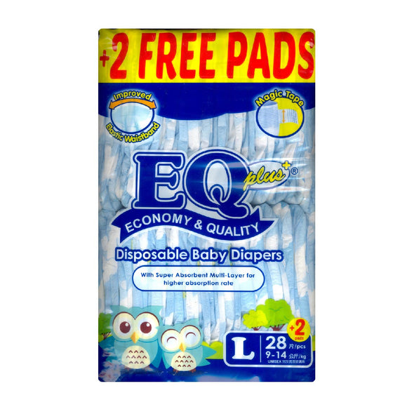 EQ Plus Disposable Diapers L 28s