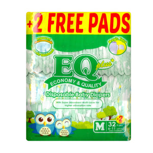 EQ Plus Disposable Diapers M 32s