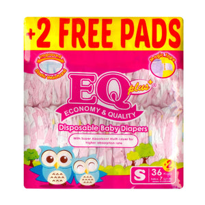 EQ Plus Disposable Diapers S 36s