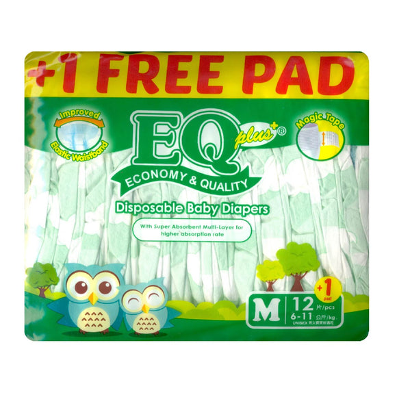 EQ Plus Disposable Diapers M 12s