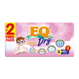 EQ Dry Disposable Baby Diapers S 40s