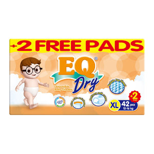 EQ Dry Disposable Baby Diapers XL 42s