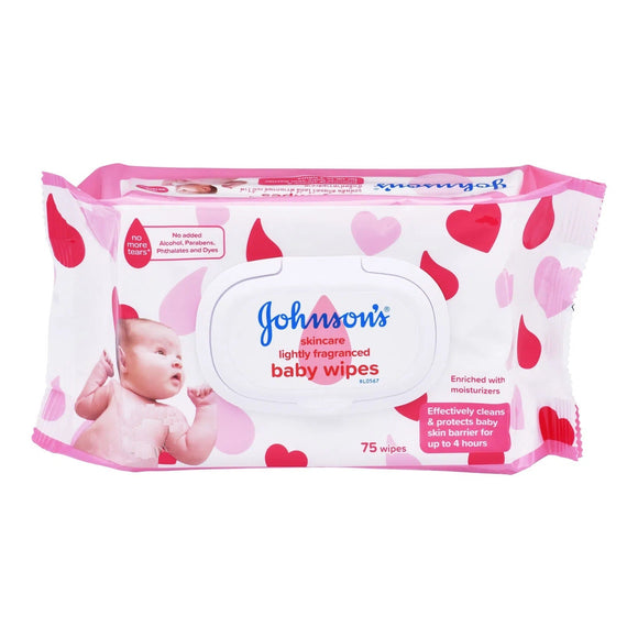 Johnsons Baby Wipes Skincare 75s