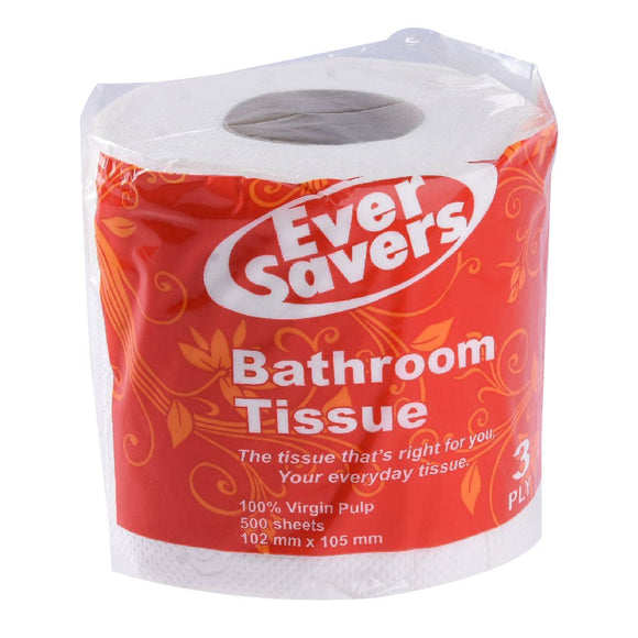 Ever Savers Bathroom Tissue 3 Ply 500 sheets 1 Roll