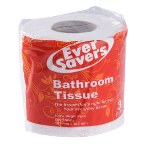 Ever Savers Bathroom Tissue 3 Ply 500 sheets 1 Roll