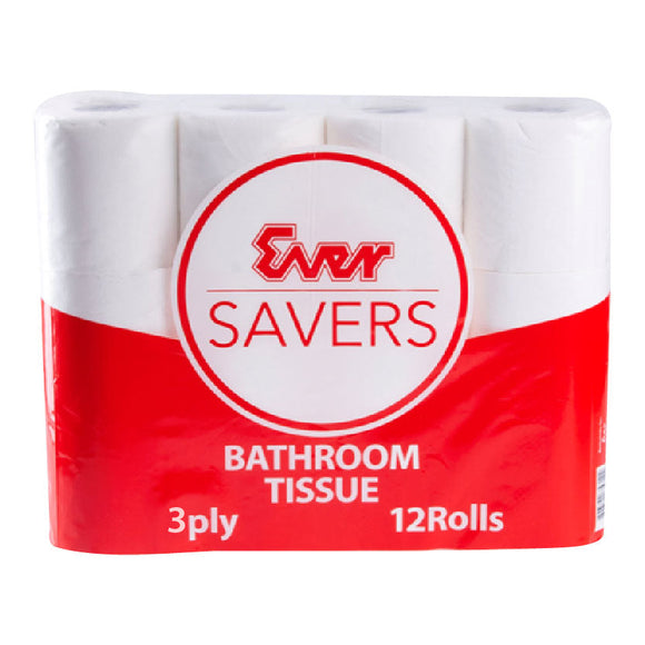 Ever Savers Bathroom Tissue 3 Ply 500 sheets 12 Rolls