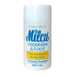 Milcu 2in1 Underarm & Foot Deodorant Powder 40g