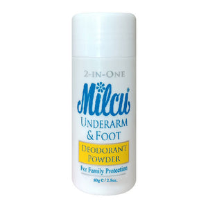 Milcu 2in1 Underarm & Foot Deodorant Powder 80g