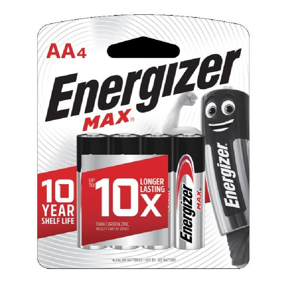 Energizer Battery Alkaline Max AA 4s