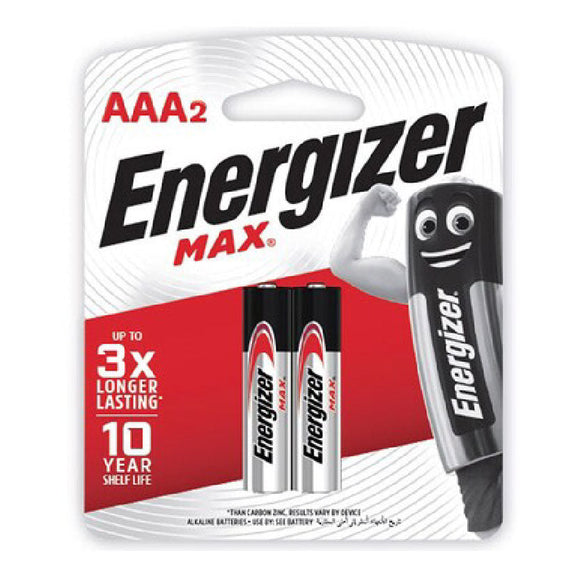 Energizer Battery Alkaline Max AAA 2s