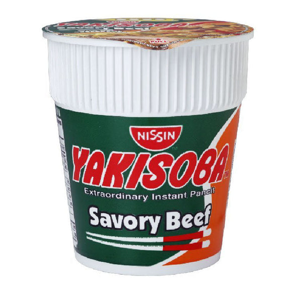 Nissin Yakisoba Instant Noodles Pancit Savory Beef in Cup 77g